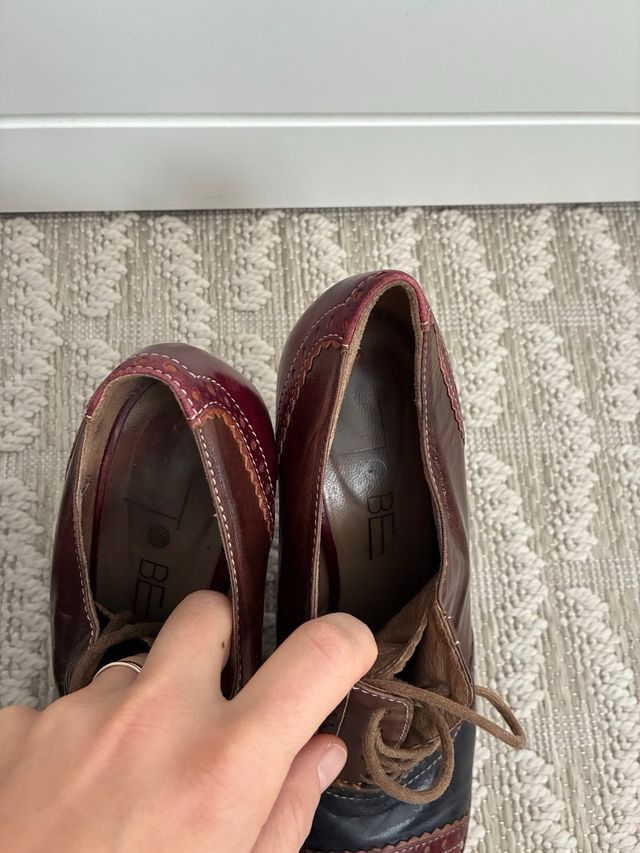 Zapatos Oxford Botín Mujer Tricolor