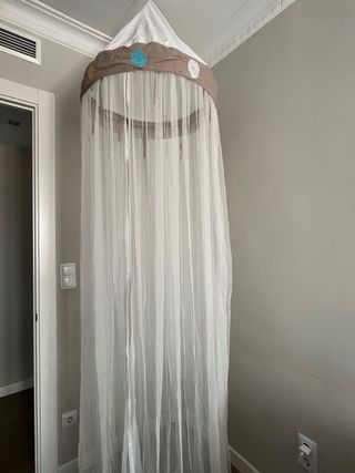 Dosel de tul blanco para cuna/cama infantil