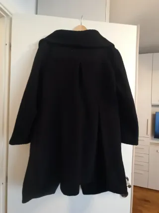 Cappottino nero taglio asimmetrico tg 48