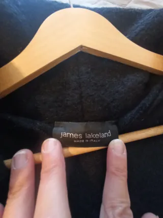 Cappottino nero taglio asimmetrico tg 48