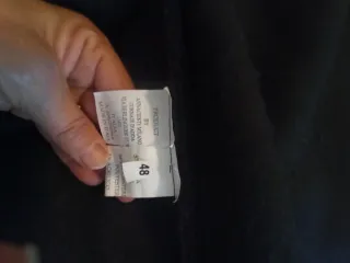 Cappottino nero taglio asimmetrico tg 48