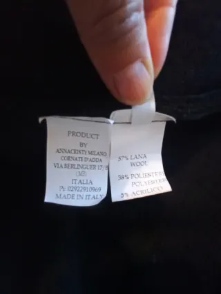 Cappottino nero taglio asimmetrico tg 48