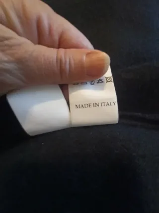 Cappottino nero taglio asimmetrico tg 48