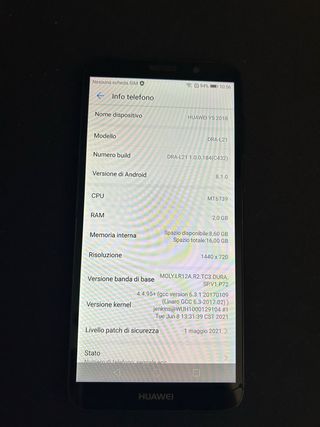 Huawei Y5 2018 Smartphone Nero