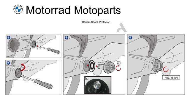 Protezione cardano paraurto anti-caduta moto BMW
