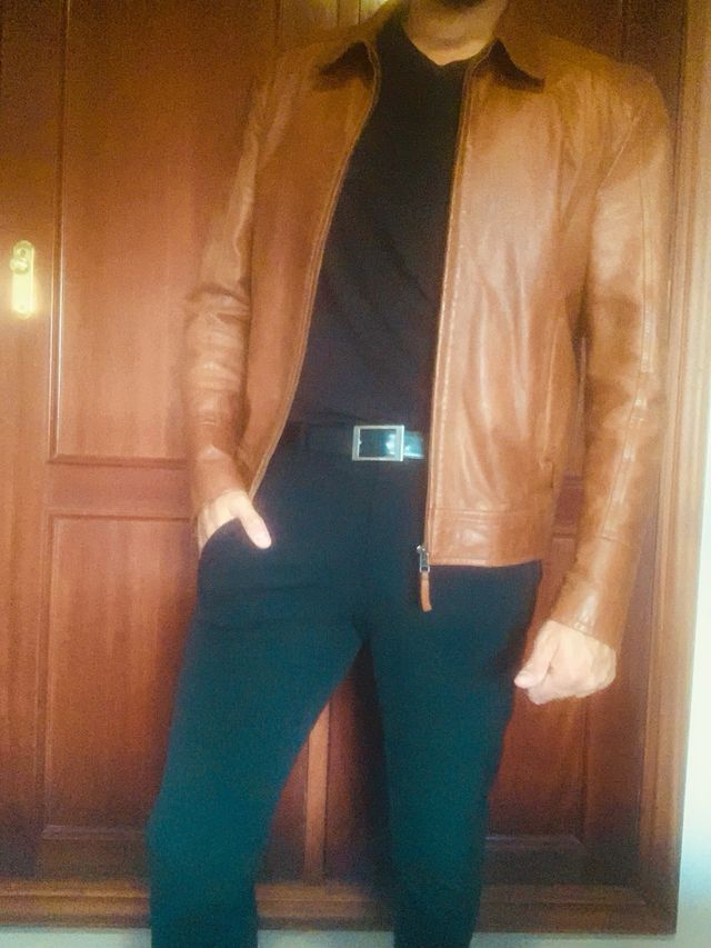 Cazadora 100% cuero Zara Man