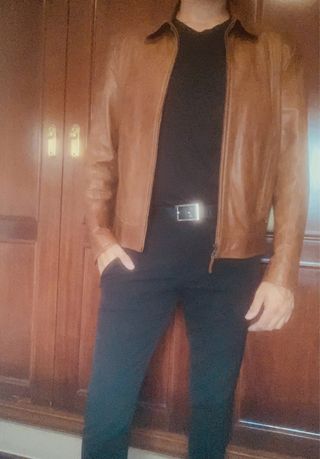 Cazadora 100% cuero Zara Man