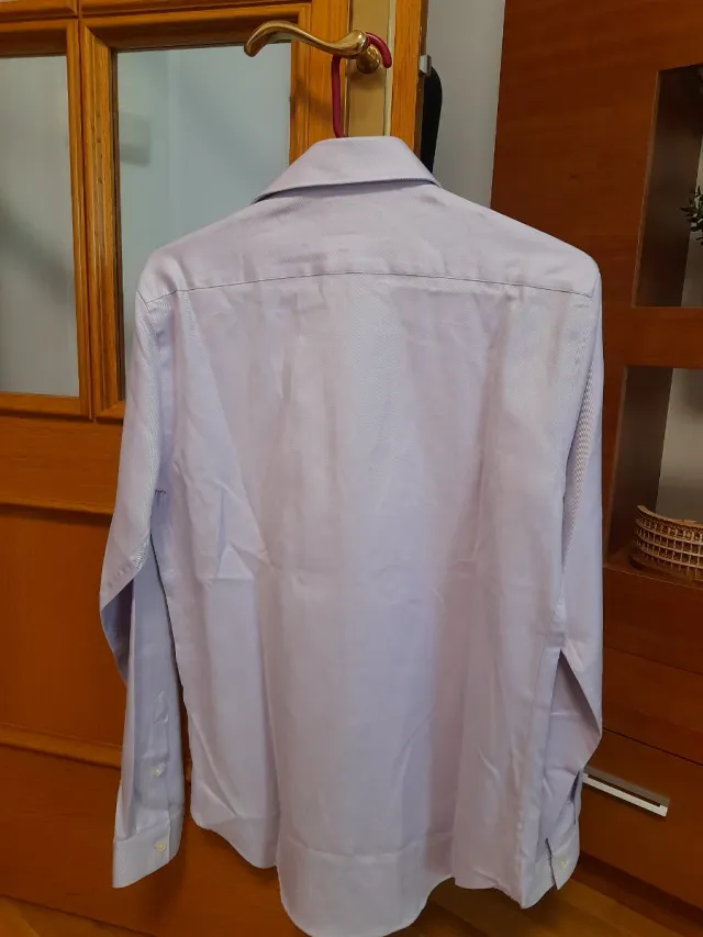 Camisa Zara Morada Talla M. Slim Fit