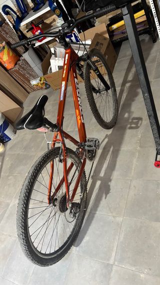 Bicicleta de montaña naranja