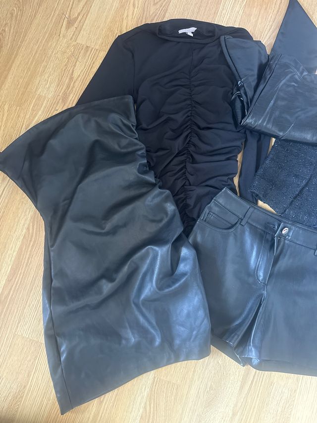 Lote Ropa Cuero Negro