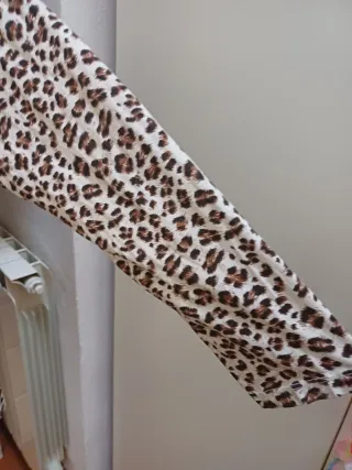 Blusa Curvy Fantasia Animalier Beige/Marrone