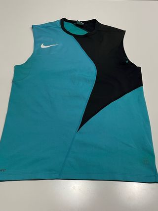 Camiseta Nike Rafa Nadal 2007 Negra/Turquesa