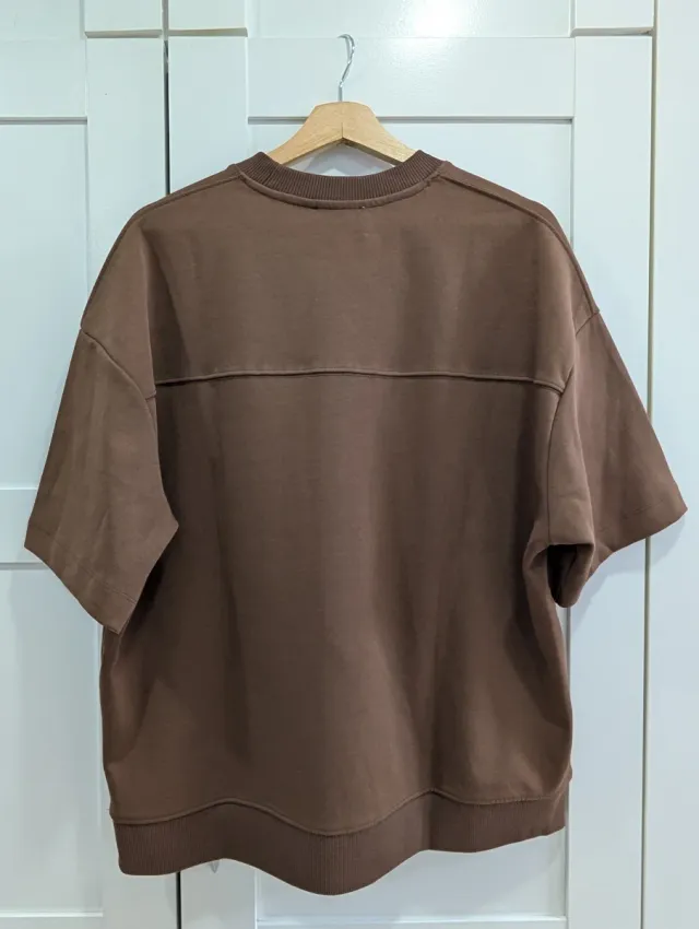 Camiseta Sudadera Interlock Marrón del Zara M