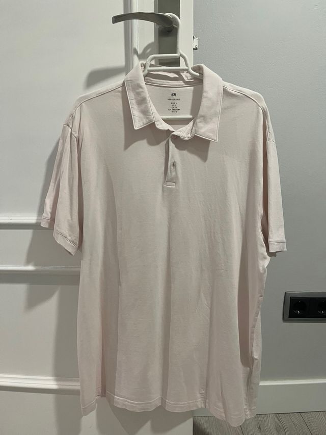 Camisa Polo H&M Rosa Talla L