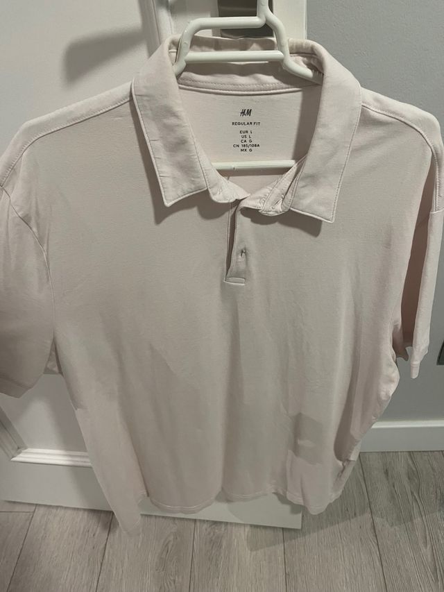 Camisa Polo H&M Rosa Talla L