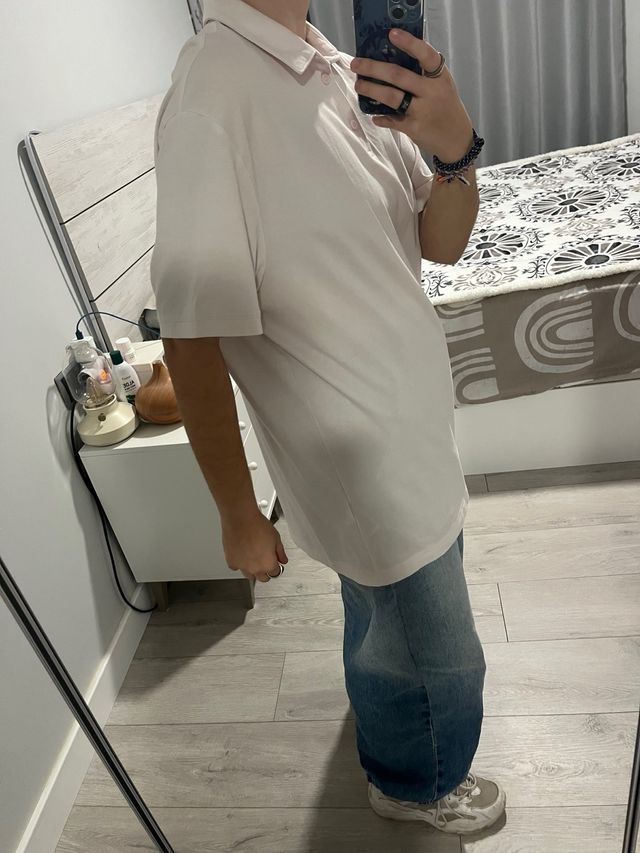 Camisa Polo H&M Rosa Talla L