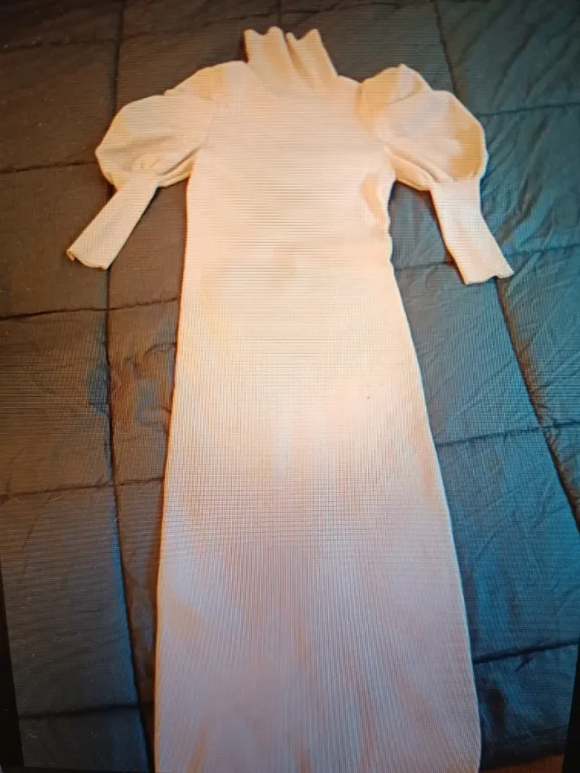 Vestido Zara rosa bebé mangas abullonadas