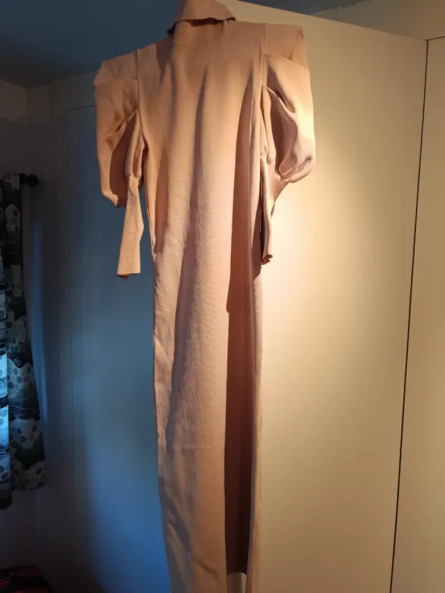 Vestido Zara rosa bebé mangas abullonadas