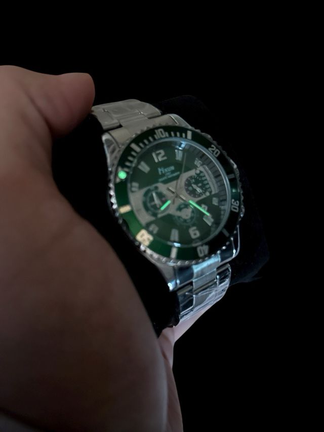 Orologio HIKUN Verde e Argento