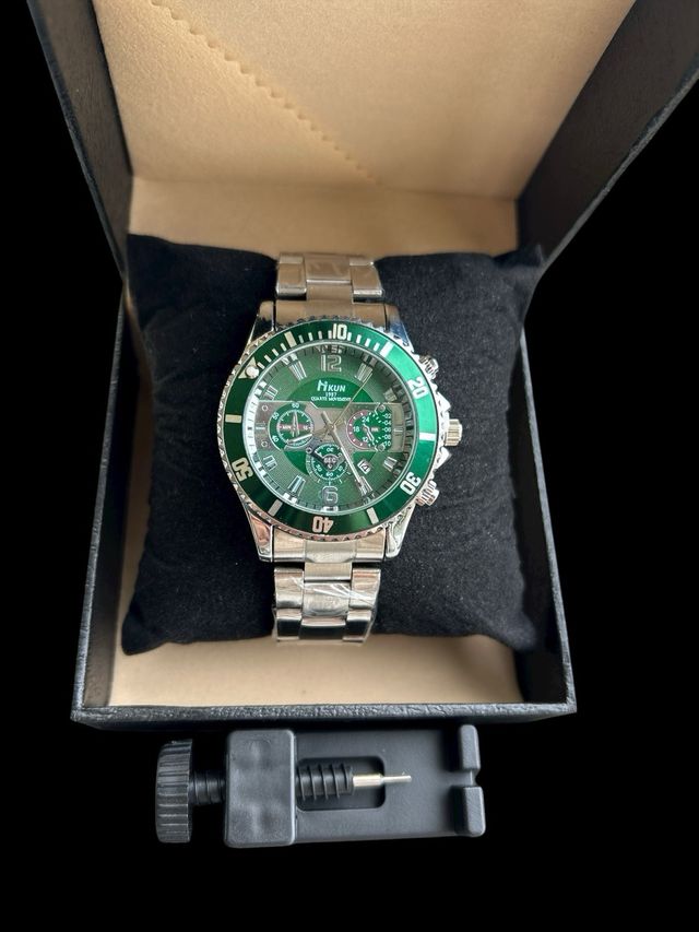 Orologio HIKUN Verde e Argento