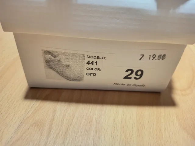 Espardeñas doradas niña talla 29