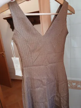 Vestito Bluinfirenze donna marrone oro