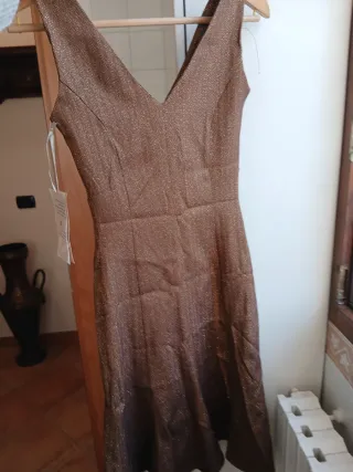Vestito Bluinfirenze donna marrone oro