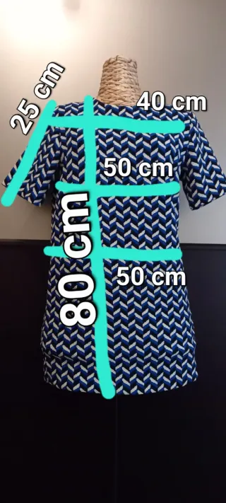 Abito corto fantasia geometrica