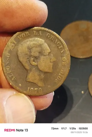 Moneda Alfonso XII 10 Céntimos 1879