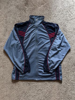 Vintage tuta sportiva grigia e rossa