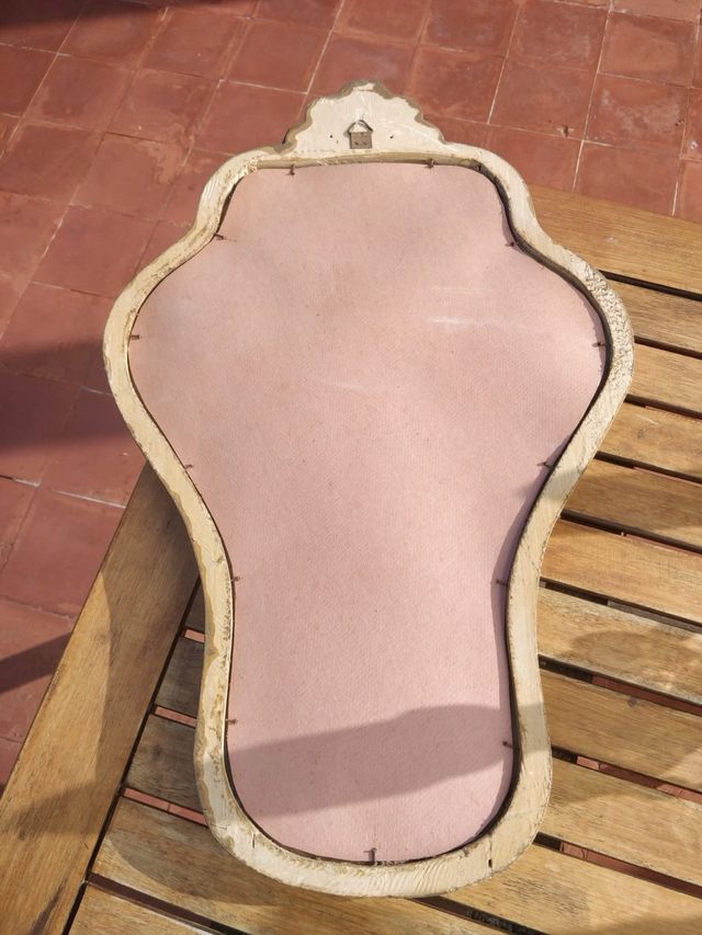 Espejo antiguo madera tallada y dorada