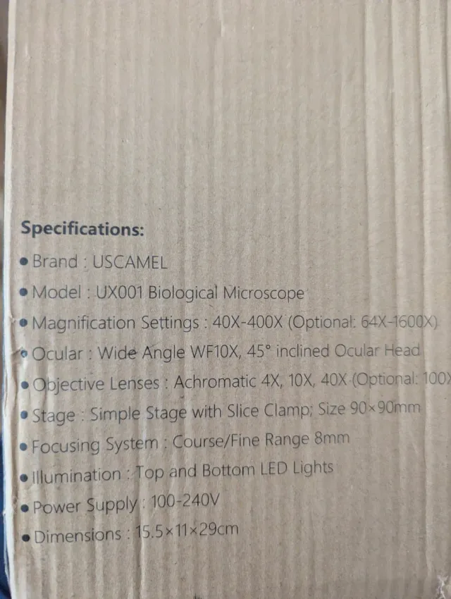 Microscopio 40X-400X