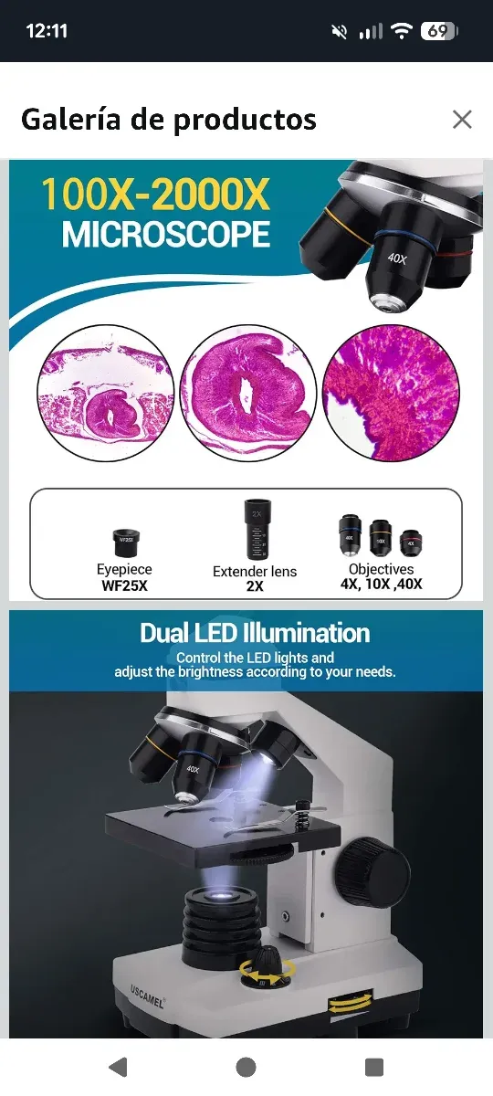 Microscopio 40X-400X