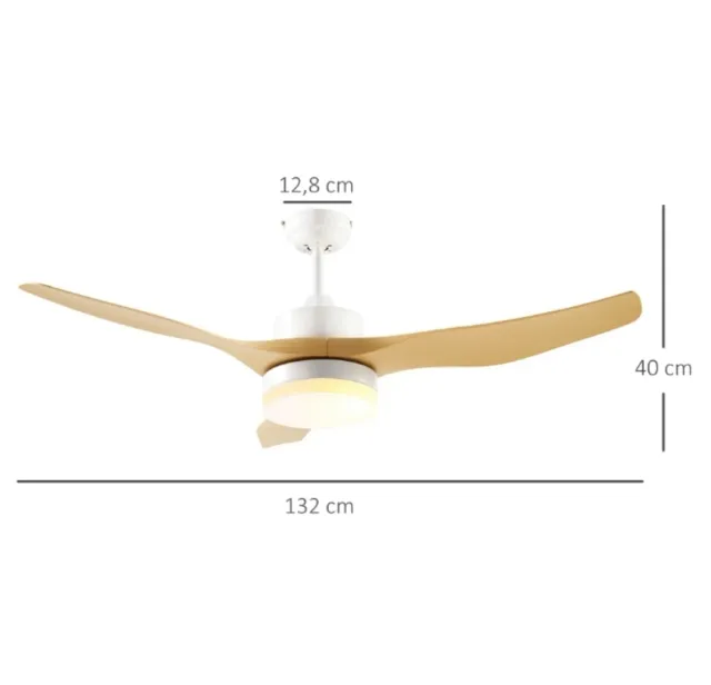 Ventilador de techo con luz LED