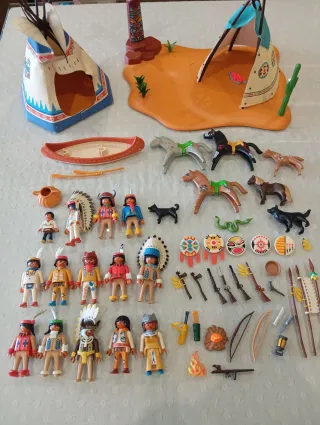 Gran Lote Playmobil Indios y Western