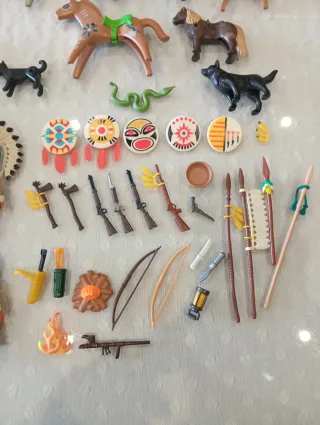 Gran Lote Playmobil Indios y Western