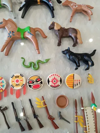Gran Lote Playmobil Indios y Western