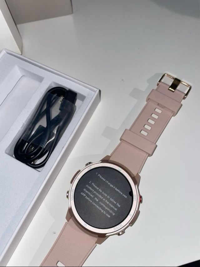 Reloj Smartwatch Mujer Rosa Dorado