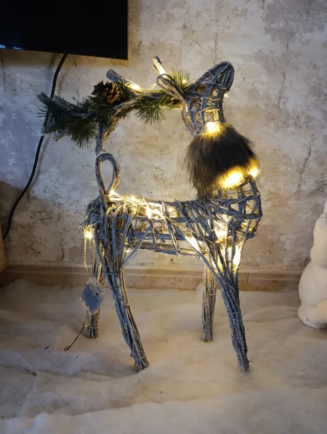 Ramos de Reno Grande com luz, 2 modelos