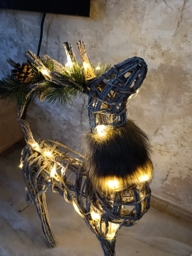 Ramos de Reno Grande com luz, 2 modelos