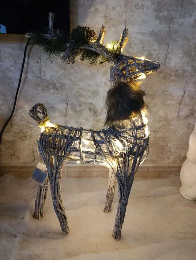 Ramos de Reno Grande com luz, 2 modelos