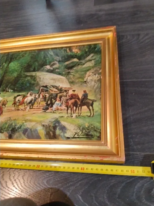 Cuadro decorativo madera dorado