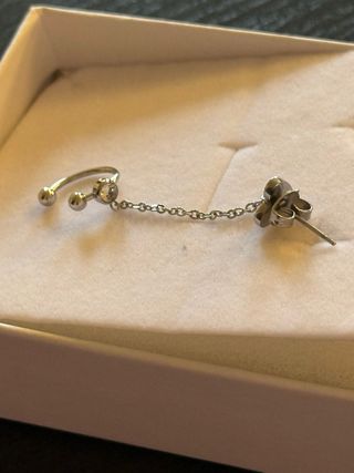 Orecchini pendenti cuore zirconi