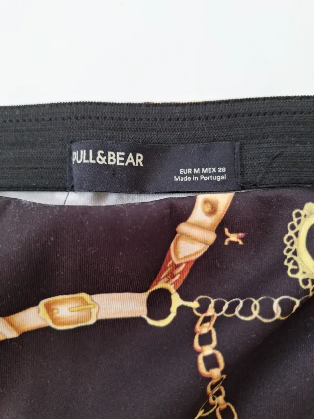 Minifalda con estampado de cadenas Talla M