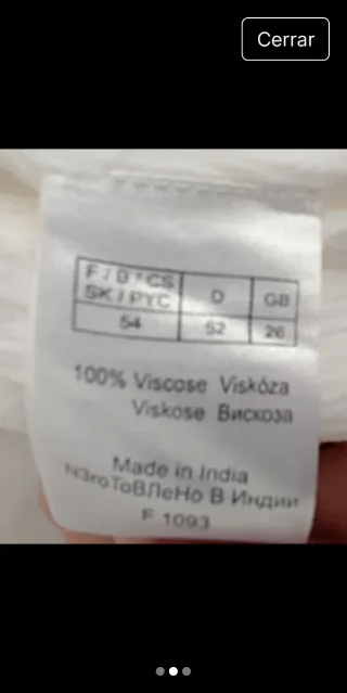 Blusa blanca talla única