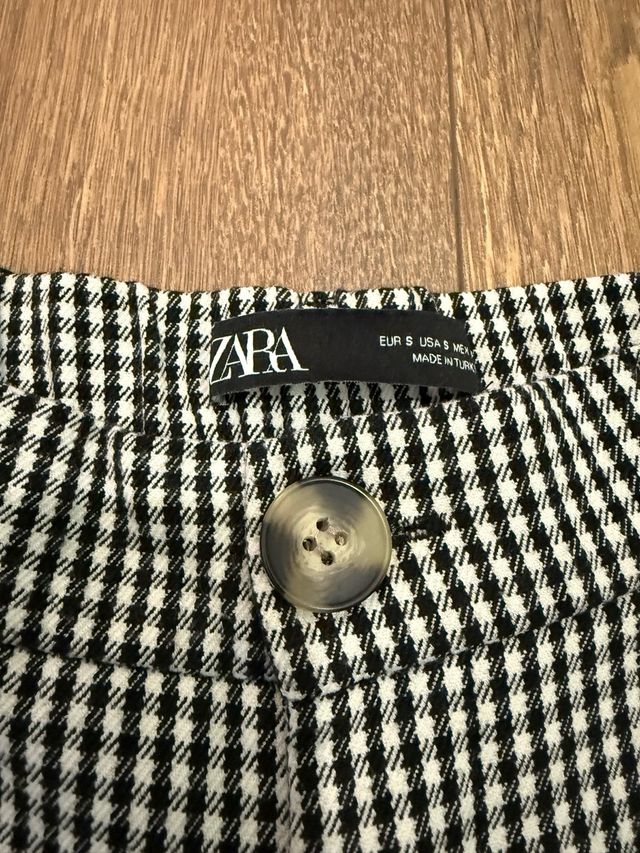 Pantaloni Zara fantasia quadretti taglia S