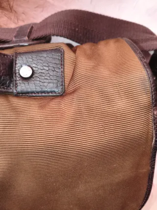 Maletín Montblanc Lona Caqui y Piel