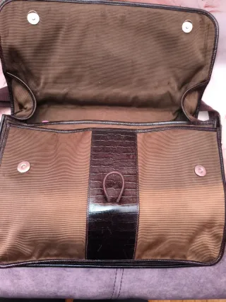 Maletín Montblanc Lona Caqui y Piel