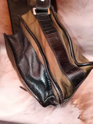 Maletín Montblanc Lona Caqui y Piel