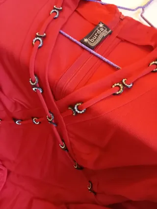 Vestito Vintage Maglina Seta Rosso